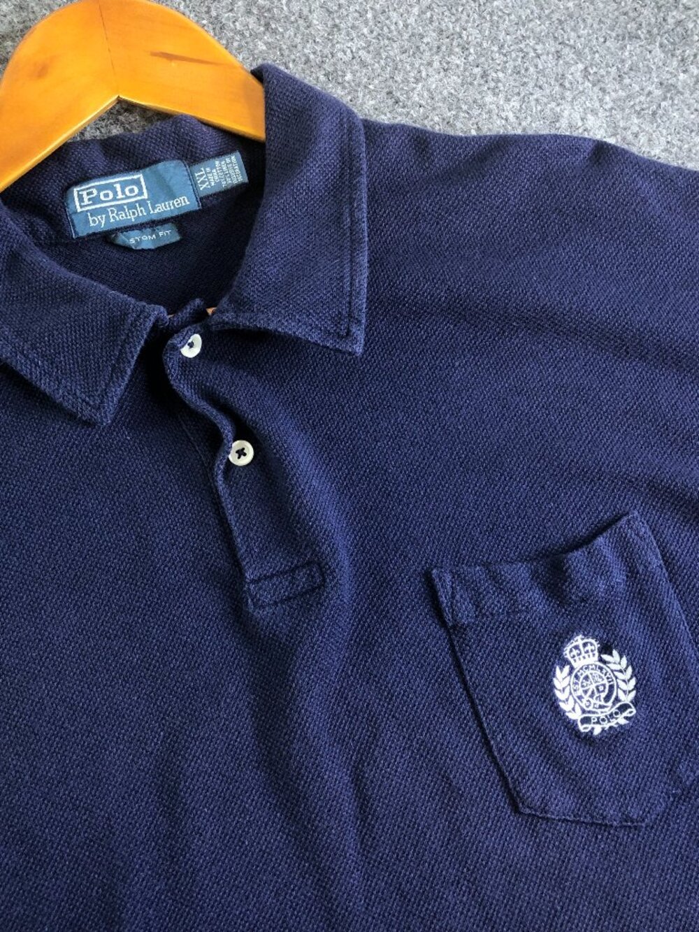 Polo by Ralph Lauren Navy Blue Crest Pocket Polo Shirt